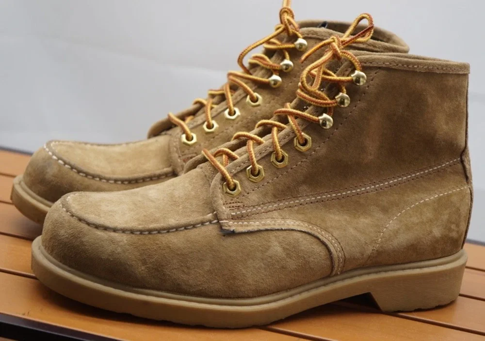 RARE VTG WOLVERINE SUEDE PIGSKIN Soft toe BOOT Sz 8.5(EEE) Wide
